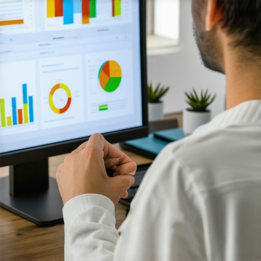 Business owner reviewing analytics for Google Business Profile