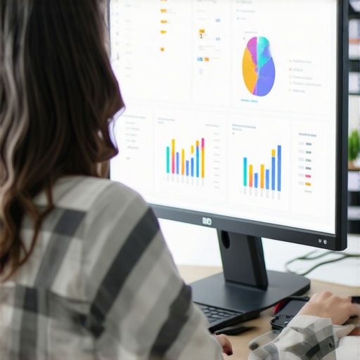 Person working on SEO tools for Google Business Profile management.