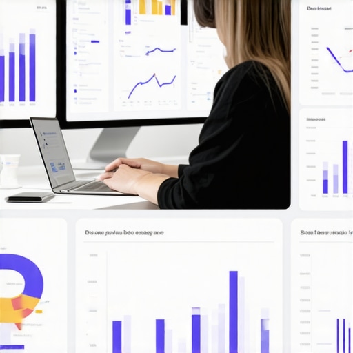 Digital dashboard showing local SEO analytics and review management tools