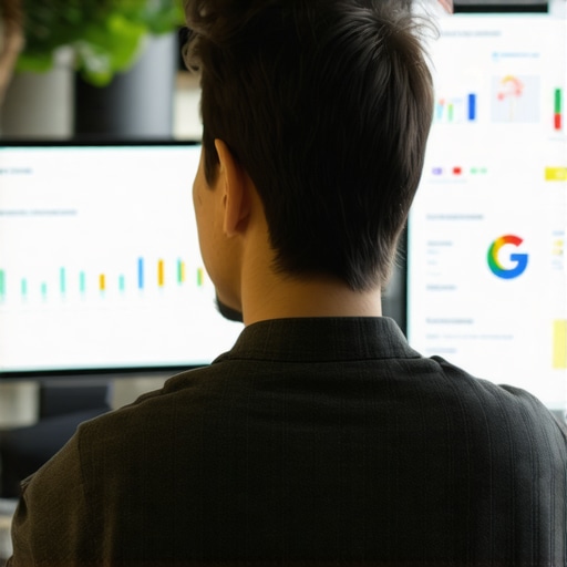 Business owner analyzing Google profile insights