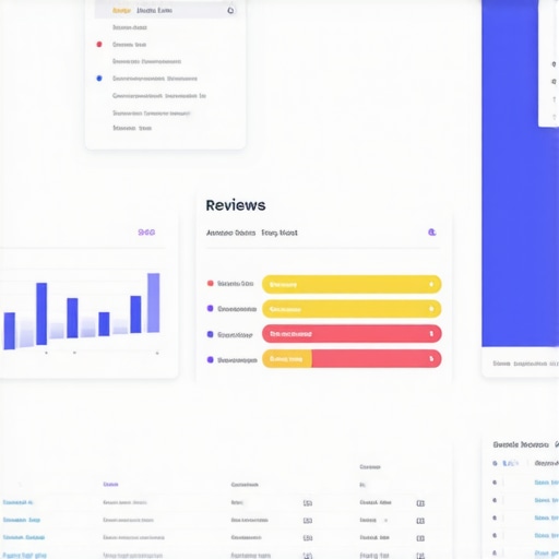 Screenshot of local SEO tools dashboard showing analytics and review management features