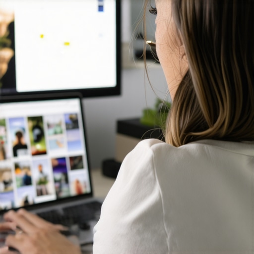 Business owner updating photos and reviews on Google Business Profile