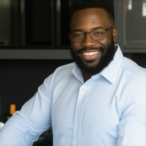 Business owner adjusting Google Business Profile for voice search with smart device