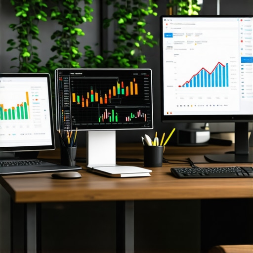 Computer screen displaying local SEO analytics and rankings.