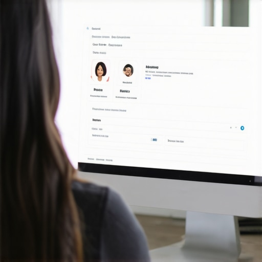 Person editing GBP on computer for local SEO optimization