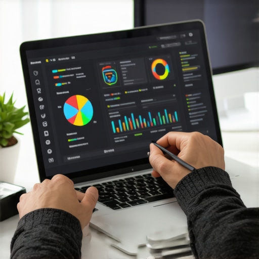 Person using analytics tools on a laptop to optimize Google Business Profile.