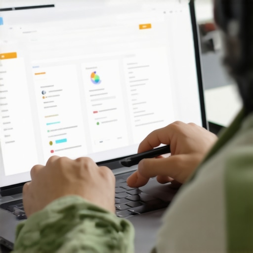 Person editing Google Business Profile on laptop