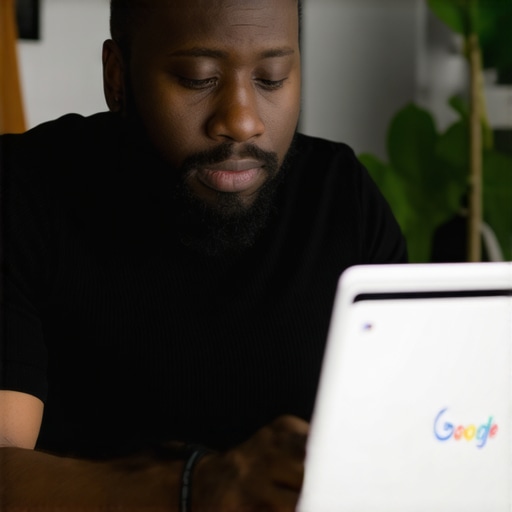 Business owner editing GBP on a laptop
