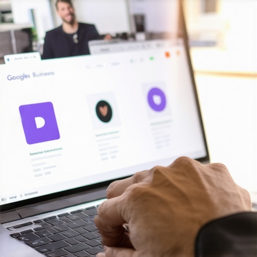 Person editing a Google Business Profile on a laptop for 2026 SEO strategy