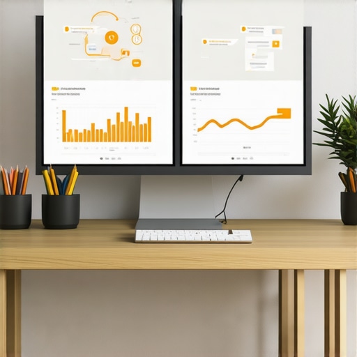 Multiple monitors showing SEO analytics and citation management dashboards for local SEO optimization.