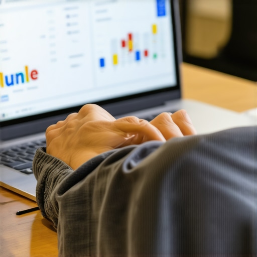 Person updating GBP on laptop showcasing SEO improvements.