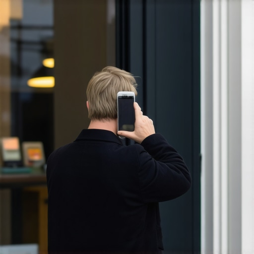 Business owner photographing storefront to enhance Google Business Profile