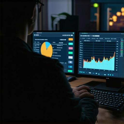 Person reviewing local SEO performance metrics on a digital dashboard.