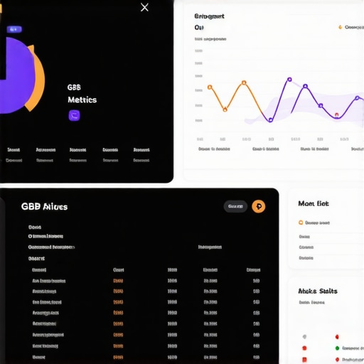 Local SEO Dashboard Monitoring GBP Performance A digital dashboard displaying real-time Google Business Profile analytics and alerts.