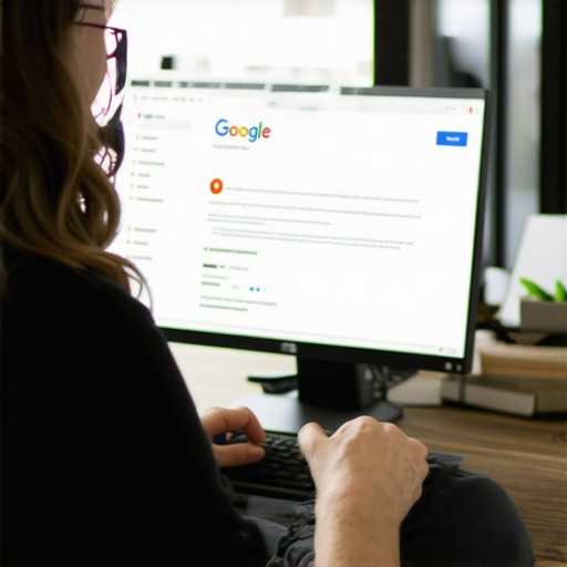 Optimize Your GBP with Actionable Steps Business owner updating Google Business Profile on a computer